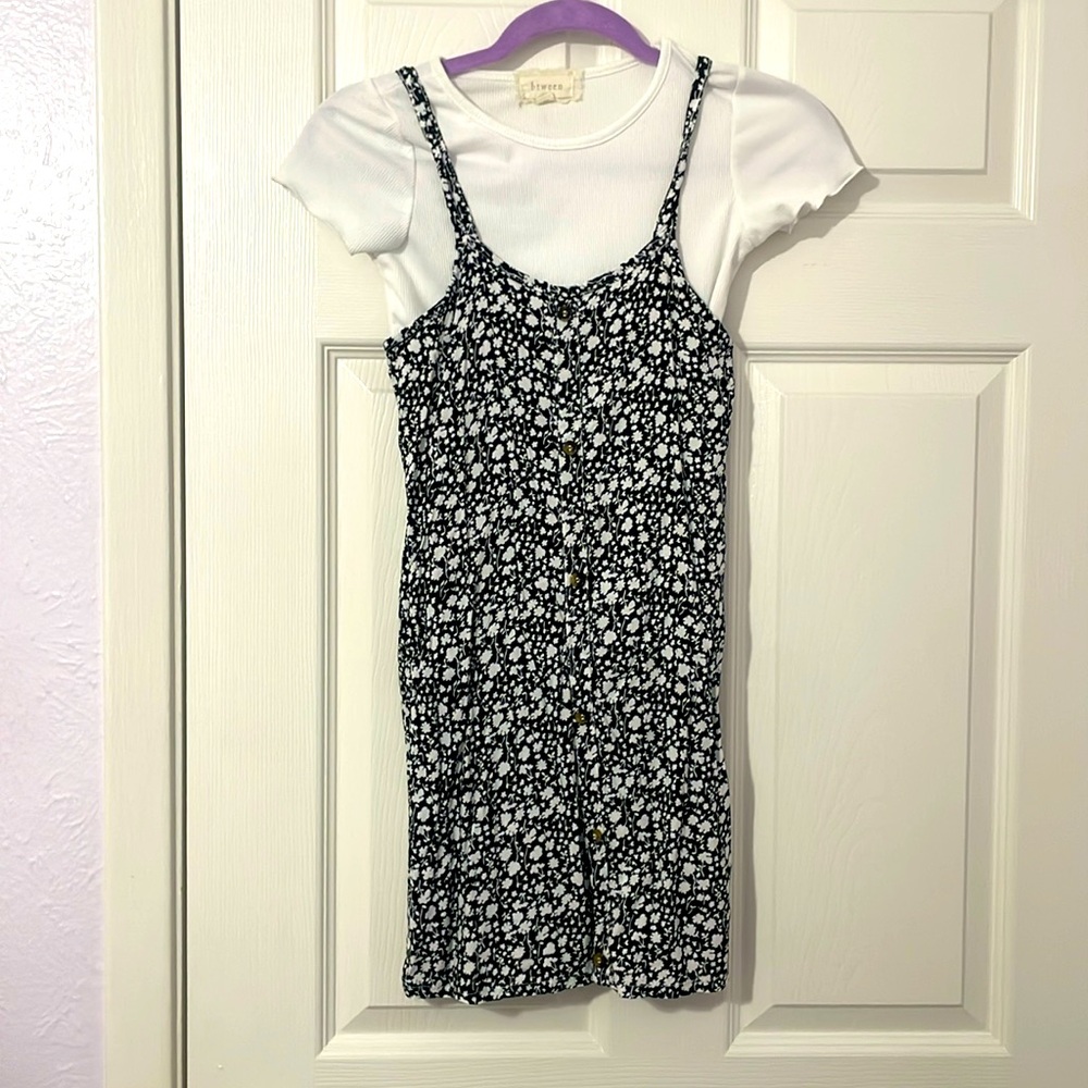 girls floral strap dress